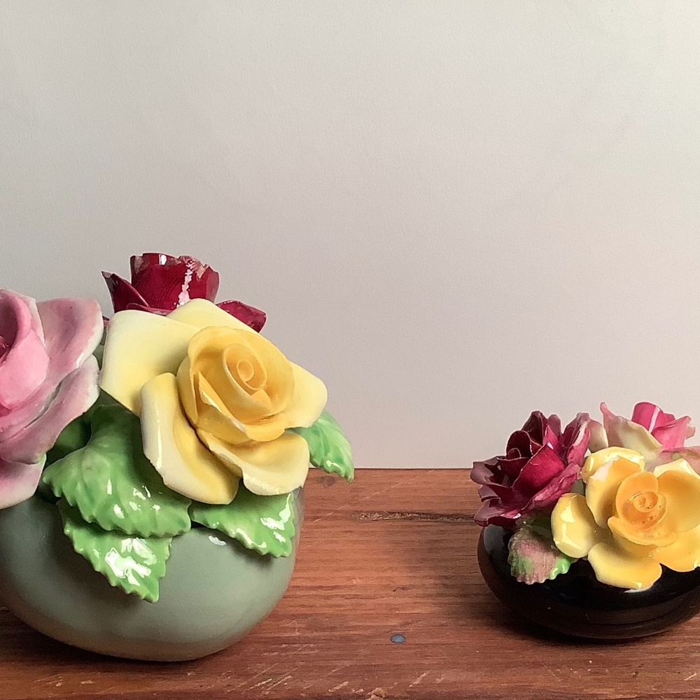 Antique bone china roses